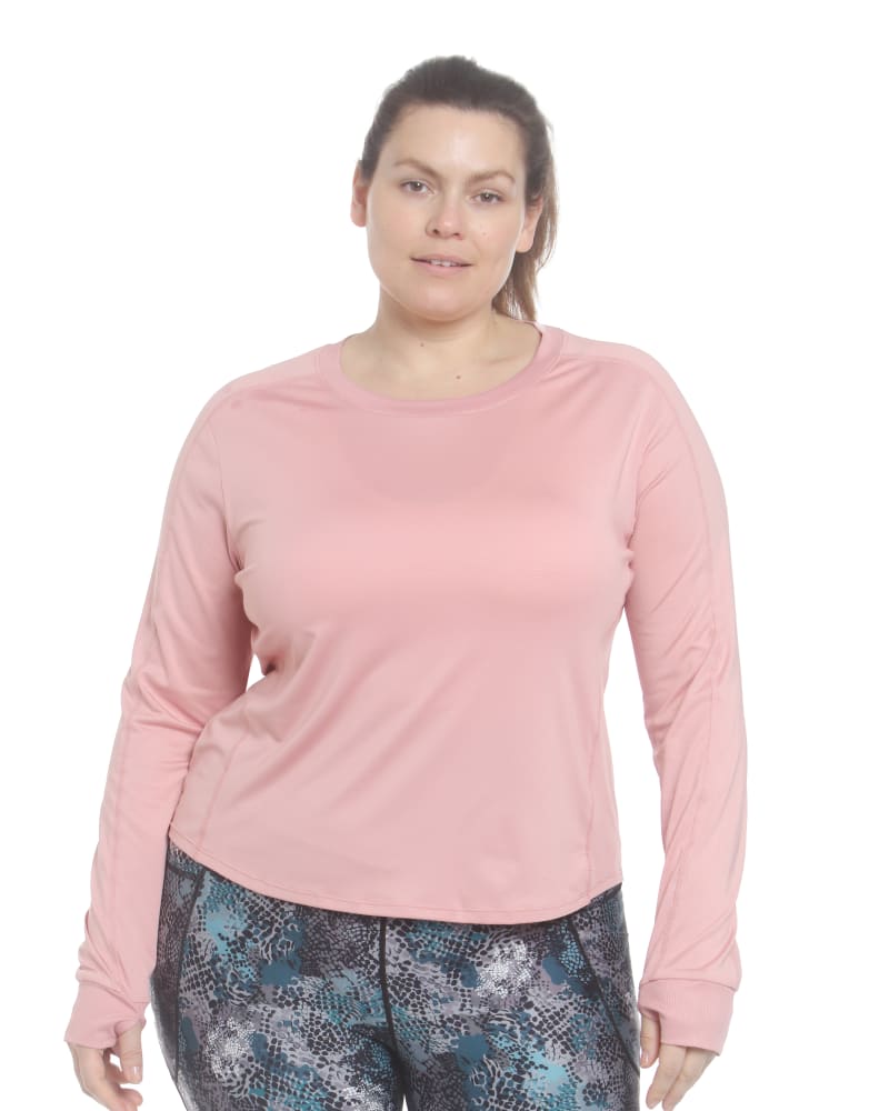 Front of plus size Gigi Athletic Running Top by Spalding | Dia&Co | dia_product_style_image_id:197742